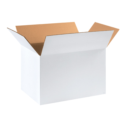 18 x 12 x 12" White Corrugated Boxes