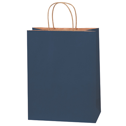 10 x 5 x 13" Navy Tinted Shopping Bags