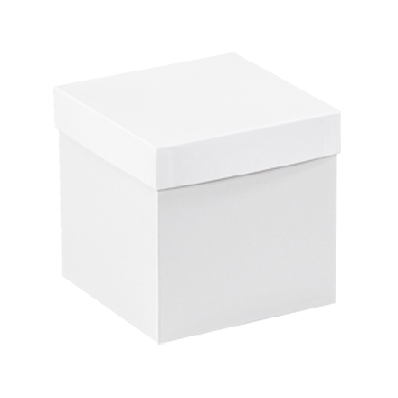 6 x 6 x 6" White Deluxe Gift Box Bottoms