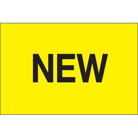2 x 3" - "New" (Fluorescent Yellow) Labels