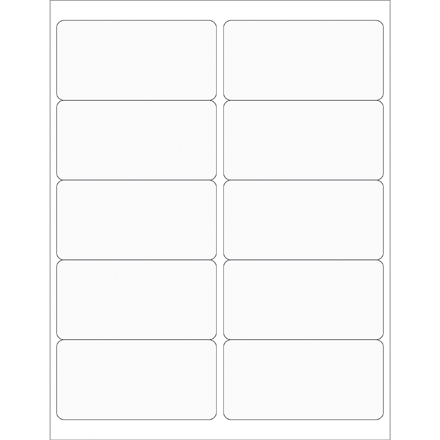 4 x 2" Clear Rectangle Laser Labels