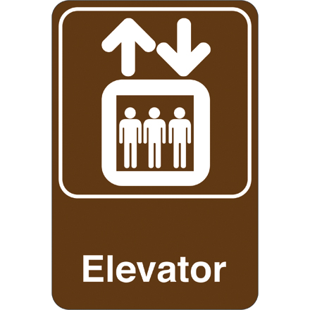 "Elevator" 9 x 6" Facility Sign